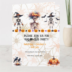 Carte de voeux d'invitation à la fête d'Halloween