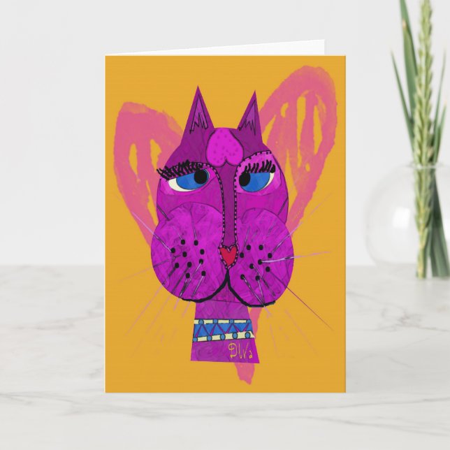 Carte de voeux Diva Kitty (Devant)