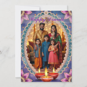 Carte de vœux Diwali Lotus Luxe