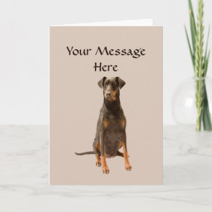 Carte de voeux Doberman Pinscher