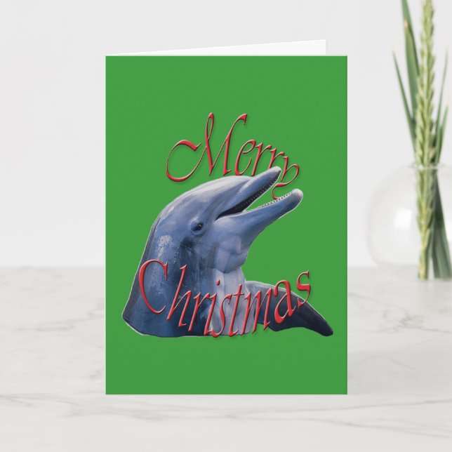 Carte de voeux Dolphin de Noël (Devant)
