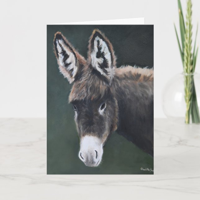 Carte de voeux Donkey Animal Art (Devant)
