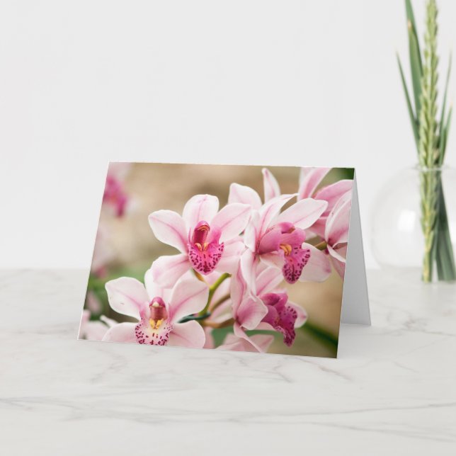 Carte de voeux d'orchidée (Devant)