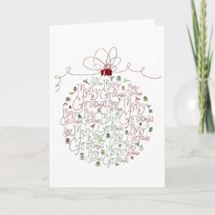 Carte de voeux d'ornement de Noël