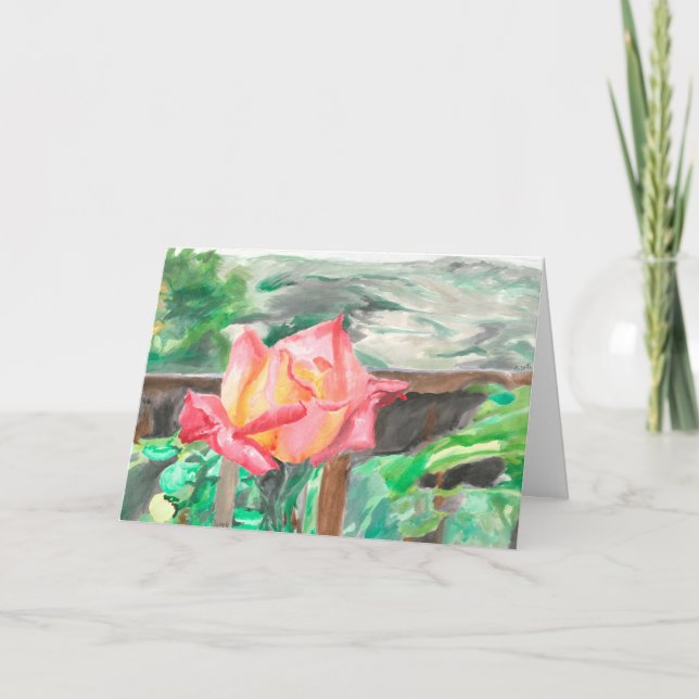 Carte de voeux "Double Delight Rose" Amber Larsen (Devant)