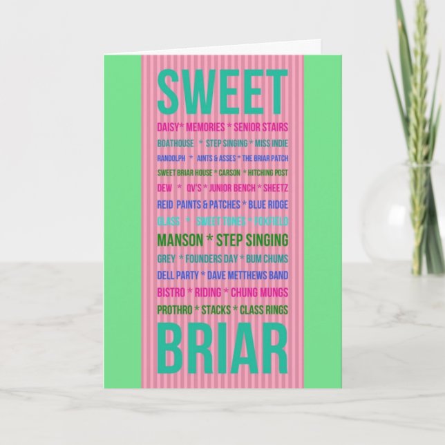 Carte de voeux DOUCE de SOUVENIRS de BRIAR (Devant)