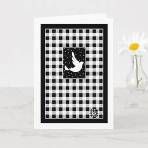 Carte de voeux Dove On Snowy Sky