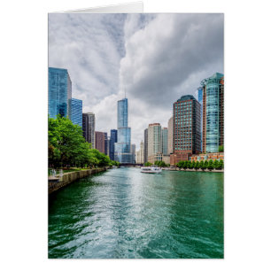 Carte de voeux Down Chicago River