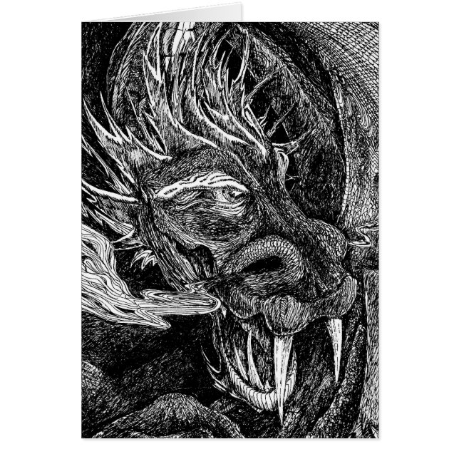 Carte de voeux Dragon (Devant)