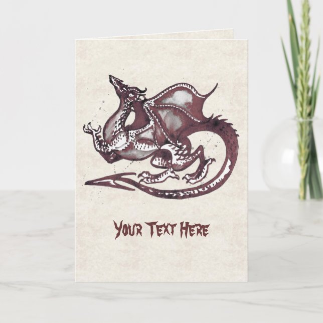 Carte de voeux Dragon (Devant)