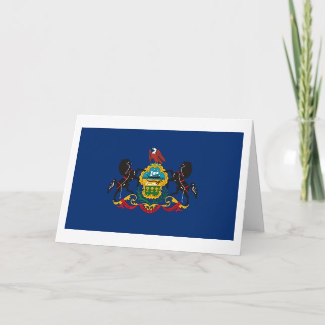 Carte de voeux Drapeau Pennsylvanie (Devant)