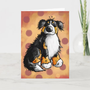 Carte de voeux drôle de bande dessinée de chien de