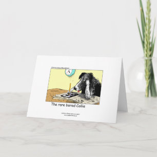 Carte de vœux drôle de Border Collie