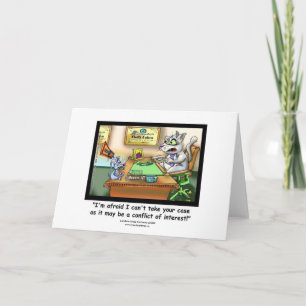 Carte de vœux drôle de chat et d'avocat