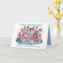 Carte de vœux drôle de chien pour la Saint-Valenti