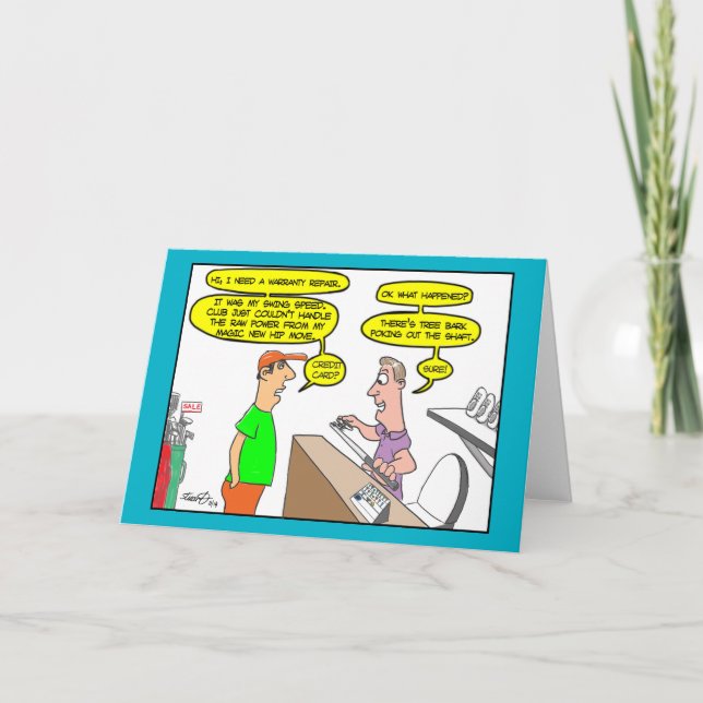 Carte de voeux drôle de golf (Devant)