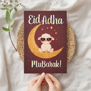 Carte de vœux drôle de mouton pour Eid Al Adha Mub
