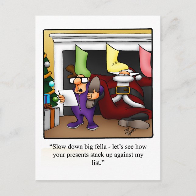 Carte de vœux drôle de Noël (Devant)