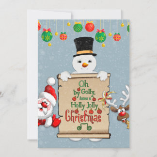 Carte de voeux drôle de Noël de carte de Noël