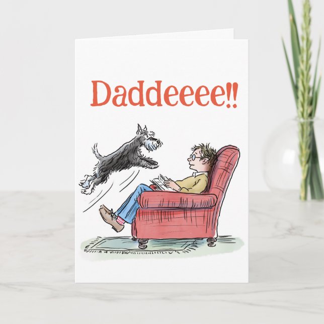 Carte de vœux drôle de Schnauzer pour la fête des  (Devant)