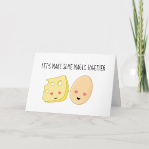 Carte de voeux drôle de Valentines d'omelette