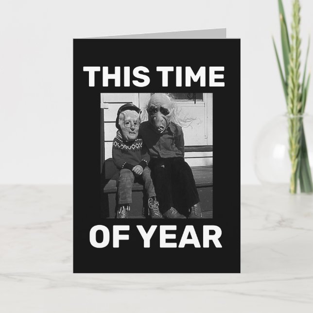 CARTE DE VOEUX DRÔLE D'HALLOWEEN POUR AMIS (Devant)