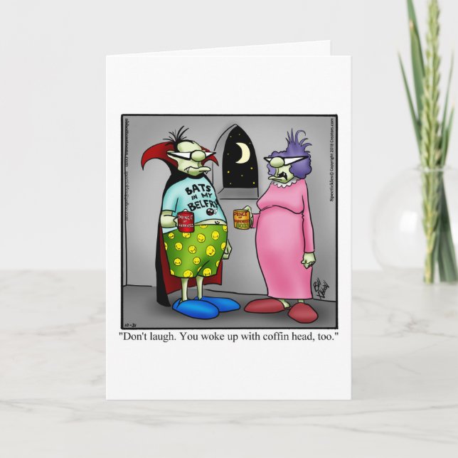 Carte de vœux drôle d'humour d'Halloween  (Devant)
