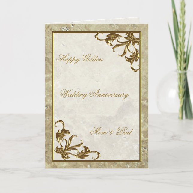 Carte de voeux du 50e anniversaire du Mariage en m (Devant)