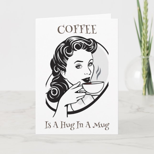 Carte de voeux du buveur de café (Devant)