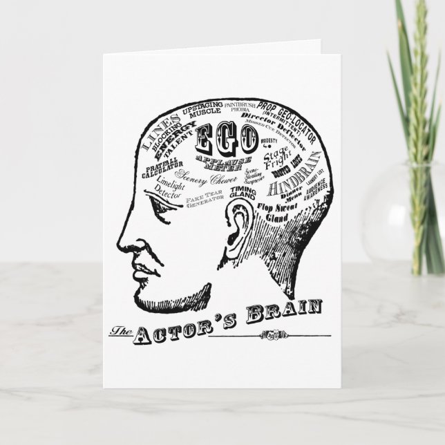 Carte de voeux du cerveau de l'acteur (Devant)