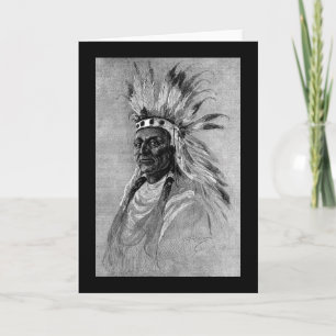 Carte de voeux du chef indien