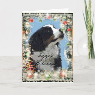 Carte de voeux du chien de montagne bernois
