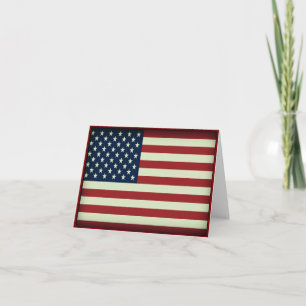 Carte de vœux du drapeau américain patriotique