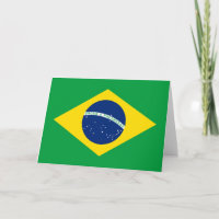 Carte de voeux du drapeau brésilien