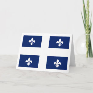 Carte de voeux du drapeau du Québec (province)