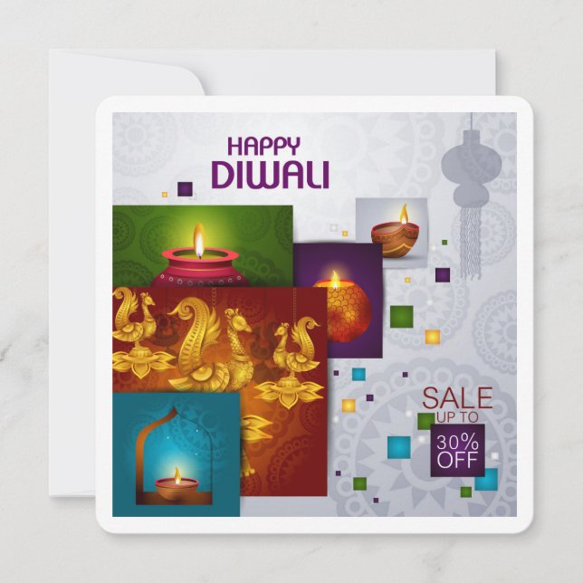 Carte de voeux du festival de Diwali (Devant)