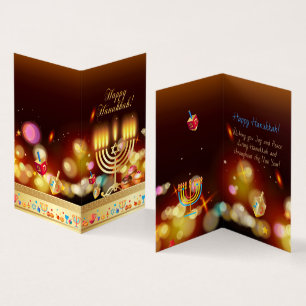 Carte de voeux du Festival des lumières d'Hanoukka