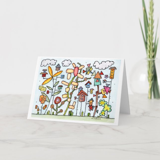 Carte de voeux du jardin d'été (Devant)