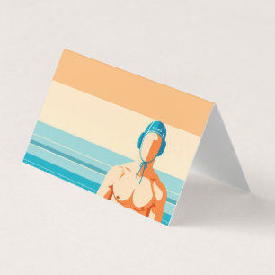 Carte de voeux du joueur de water-polo