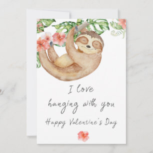 Carte de voeux du jour de Sloth Valentin