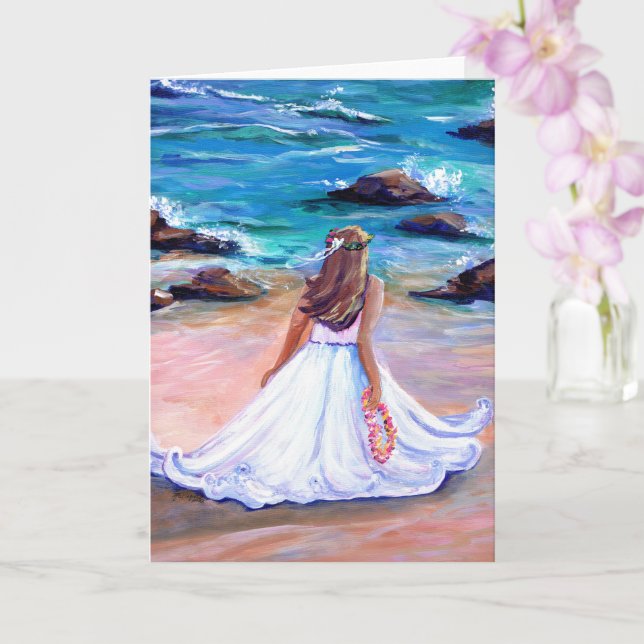 Carte de voeux du Mariage hawaïen Aloha (Orchidée)