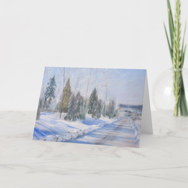 Carte de voeux du matin d'hiver (Devant)