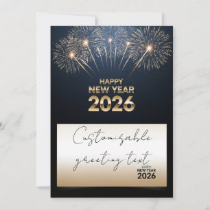 Carte de voeux du Nouvel An 2026 - Golden Firework