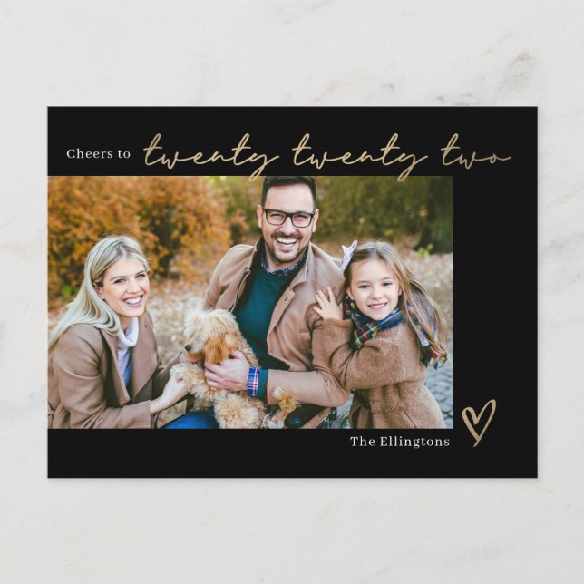 Carte de vœux du Nouvel An à l'orthographe modifia (Devant)