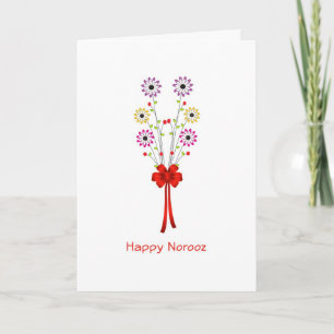 Carte de vœux du Nouvel An persan Happy Norooz-Fle