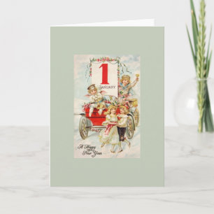 Carte de voeux du Nouvel An victorien