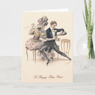 Carte de voeux du Nouvel An victorien