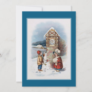 Carte de voeux du Nouvel An vintage