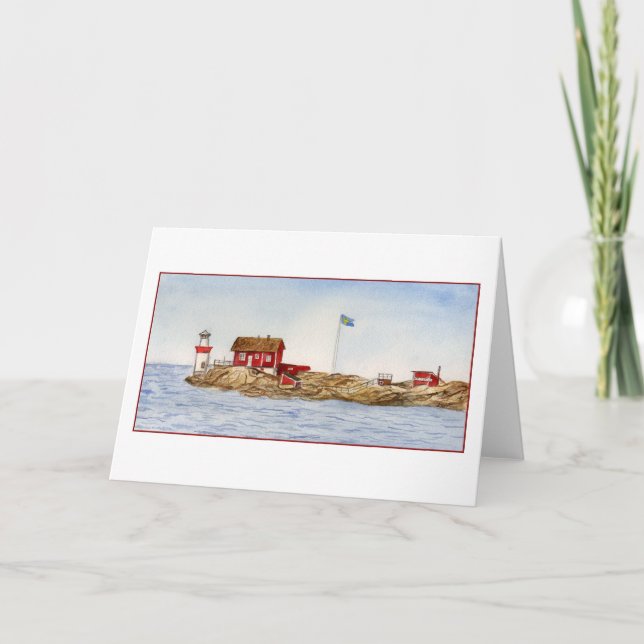 Carte de voeux du phare de Gaveskar (Devant)