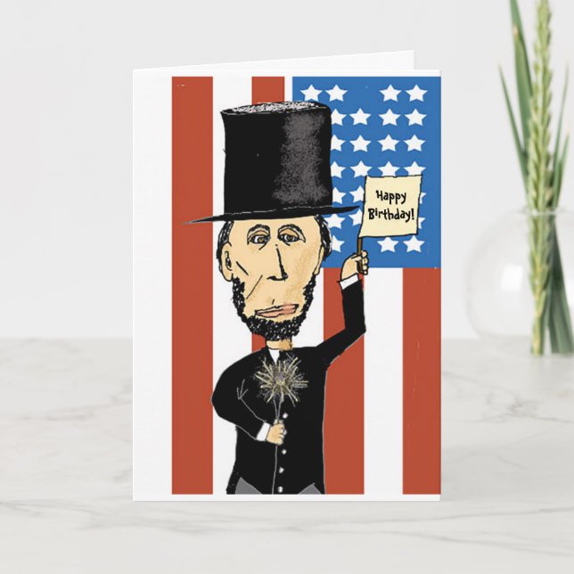 Carte de voeux du président Lincoln avec enveloppe (Devant)